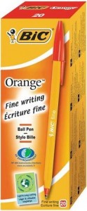STYLO BILLE ORANGE BIC ROUGE