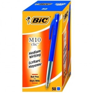 STYLO BILLE M10 CLIC BIC BLEU