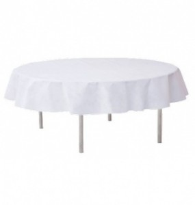NAPPE RONDE NON TISSEE BLANCHE
