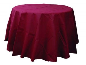 NAPPE RONDE NON TISSEE BORDEAUX