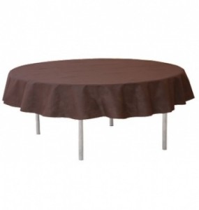 NAPPE RONDE NON TISSEE CHOCOLAT