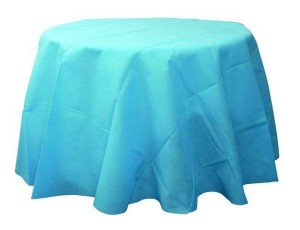 NAPPE RONDE NON TISSEE TURQUOISE DIAMETRE 240 CM