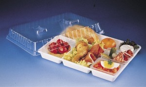 COUVERCLE PLATEAUX REPAS 5 COMPARTIMENTS 29,7 X 23,1 CM
