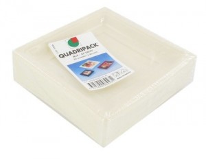 ASSIETTE PLASTIQUE CARREE 18.5 CM IVOIRE