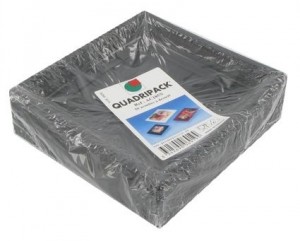 ASSIETTE PLASTIQUE CARREE 18.5 CM NOIRE