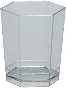 MIGNARDISE VERRE HEXAGONALE 5CL