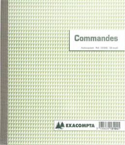 CARNET COMMANDES 21 X 18 CM