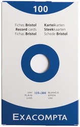 FICHES BRISTOL UNIE BLANCHE