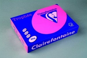 PAPIER PHOTOCOPIE A4 80 GRAMMES ROSE FLUO