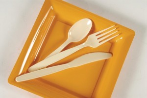 FOURCHETTES PLASTIQUE 175 MM CREME