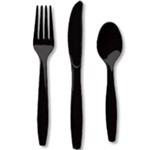 FOURCHETTES PLASTIQUE 175 MM NOIRE