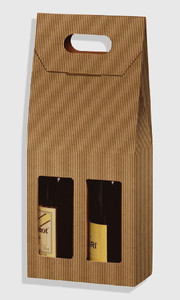 ETUI 2 BOUTEILLES KRAFT ECRU