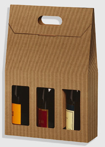 ETUI 3 BOUTEILLES KRAFT ECRU