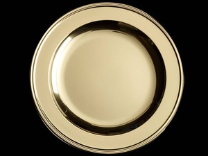 SOUS-ASSIETTE RONDE PLASTIQUE OR P/4