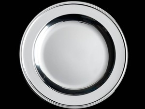 SOUS-ASSIETTE RONDE PLASTIQUE ARGENT P/4