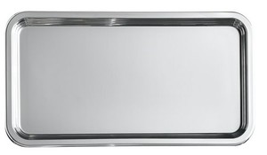 PLATEAU RECTANGULAIRE PLASTIQUE ARGENT P/3