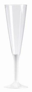 FLÛTE A CHAMPAGNE PIED BLANC P/10