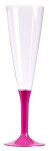 FLÛTE A CHAMPAGNE PIED FUSCHIA P/10