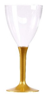 VERRE A VIN PIED OR P/10