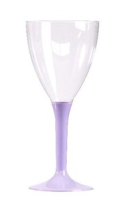 VERRE A VIN PIED LILAS P/10