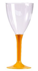 VERRE A VIN PIED MANDARINE P/10