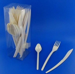 SET COUVERTS PLASTIQUE IVOIRE P/10