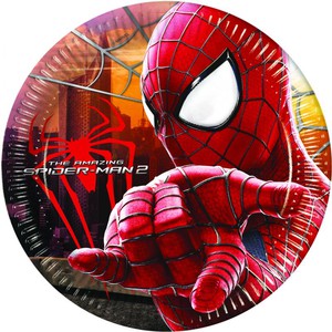 ASSIETTE CARTON SPIDERMAN P/8