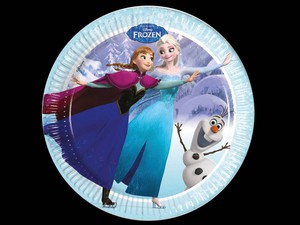 ASSIETTE CARTON REINE DES NEIGES P/8