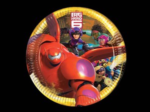 ASSIETTE CARTON LES NOUVEAUX HEROS P/8