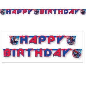 GUIRLANDE HAPPY BIRTHDAY SPIDERMAN