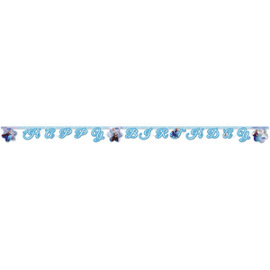 GUIRLANDE HAPPY BIRTHDAY REINE DES NEIGES