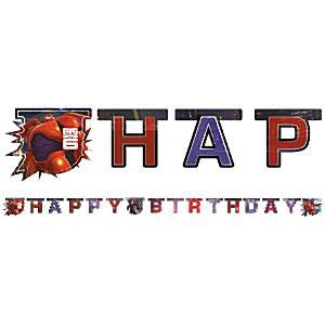 GUIRLANDE HAPPY BIRTHDAY LES NOUVEAUX HÉROS 