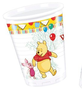 GOBELET PLASTIQUE WINNIE L'OURSON P/8