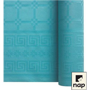 NAPPE DAMASSEE TURQUOISE