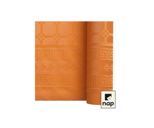 NAPPE DAMASSEE MANDARINE