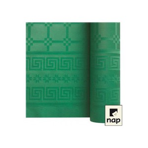 NAPPE DAMASSEE VERT LUMIERE