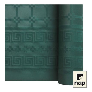 NAPPE DAMASSEE VERT FONCE