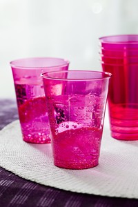 VERRE PLASTIQUE FRAMBOISE P/10