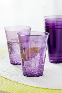 VERRE PLASTIQUE AUBERGINE P/10