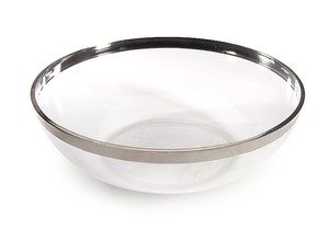 SALADIER PLASTIQUE BORDS ARGENT P/8