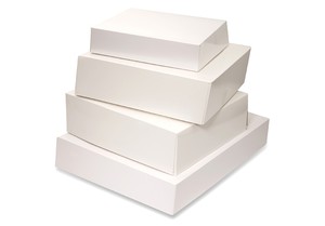 BOITE PATISSIERE BLANCHE VERNIE P/25