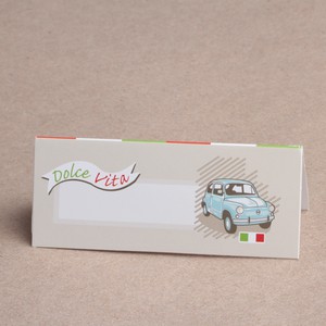 CARTE DE TABLE VOITURE DOLCE VITA PAR 10