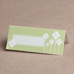 CARTE DE TABLE TREFLE VERT PAR 10  