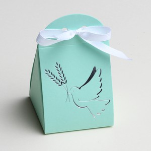 POCHETTE IRIS VERT COLOMBE PAR 10