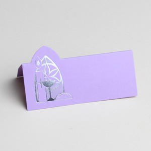 CARTE DE TABLE MAUVE CALICE PAR 10