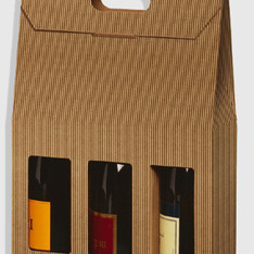 ETUI 3 BOUTEILLES KRAFT ECRU
