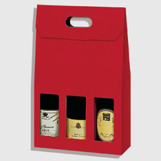 ETUI 3 BOUTEILLES KRAFT ROUGE
